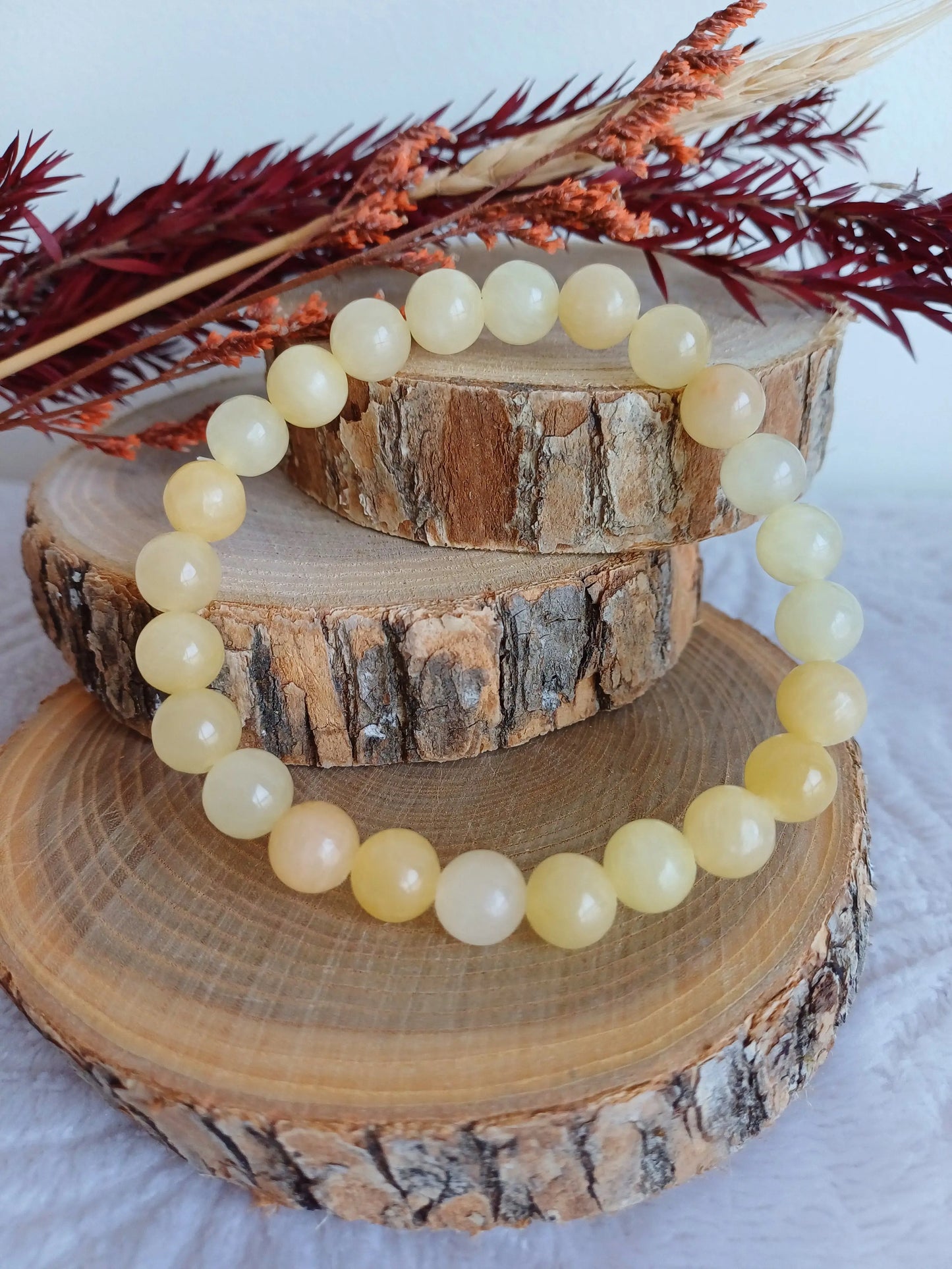 Bracelet Calcite Orange 8mm (A) - Perla Terra
