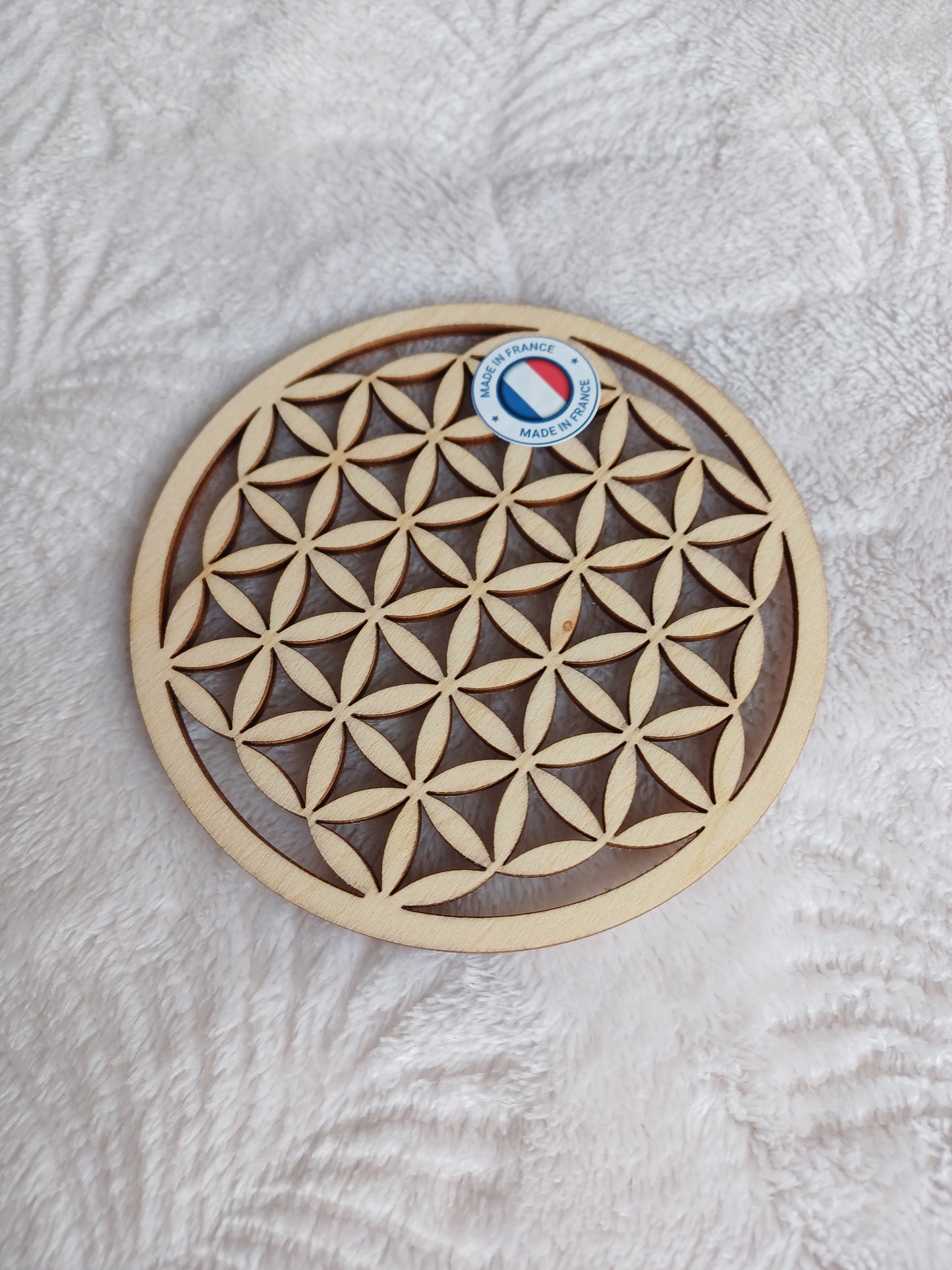 Plaque en Bois Fleur de vie