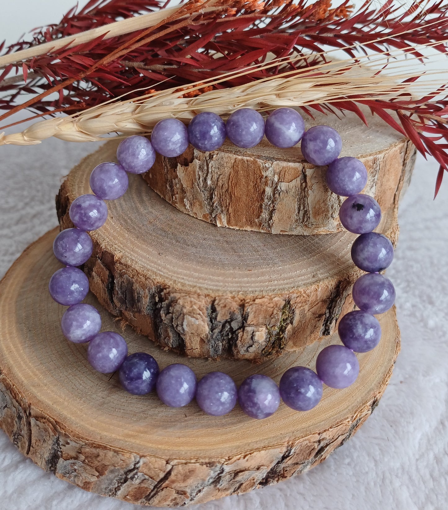 Bracelet Lépidolite 8mm (AA) - Perla Terra