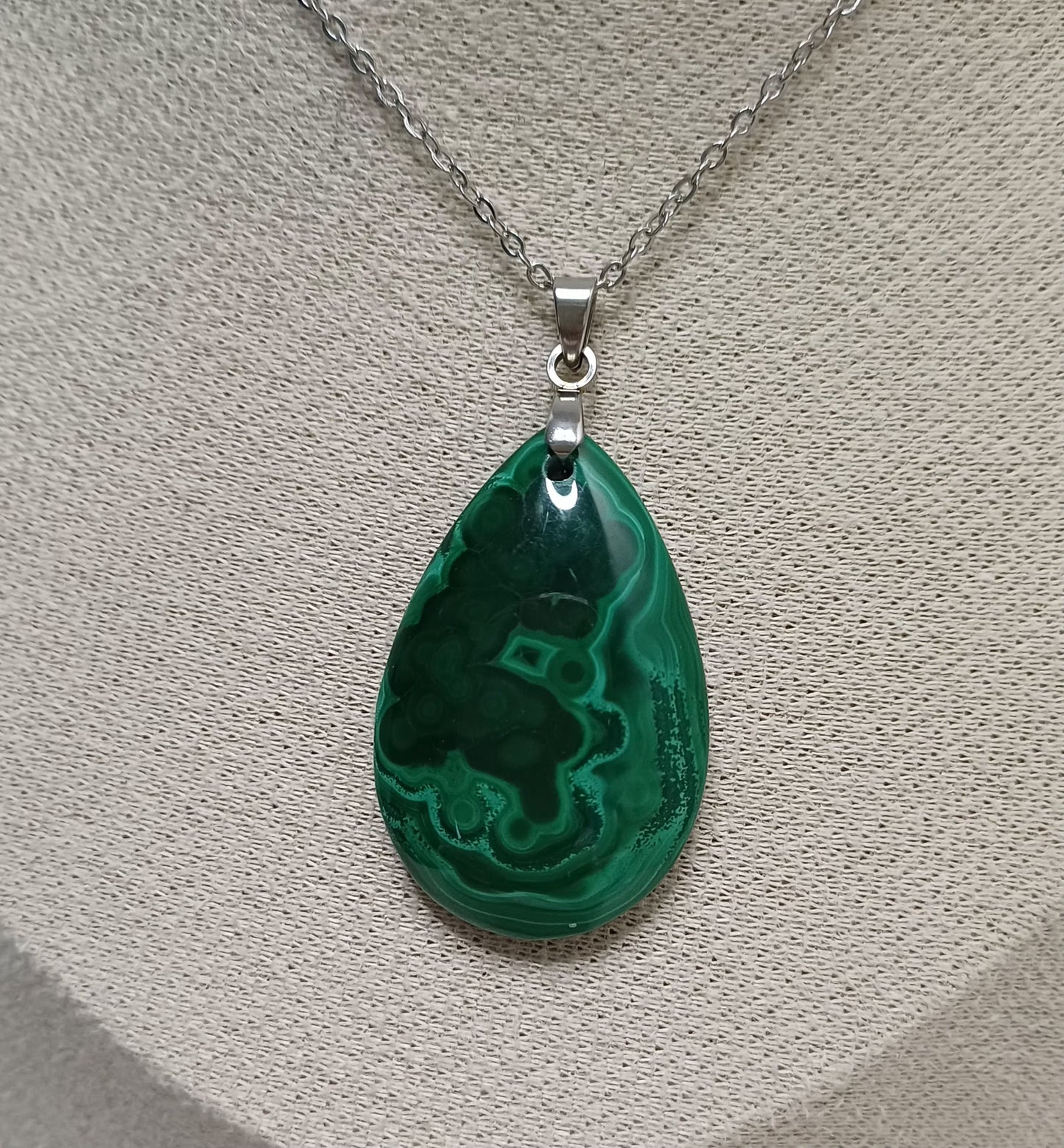 Pendentif Goutte Malachite (n°20)