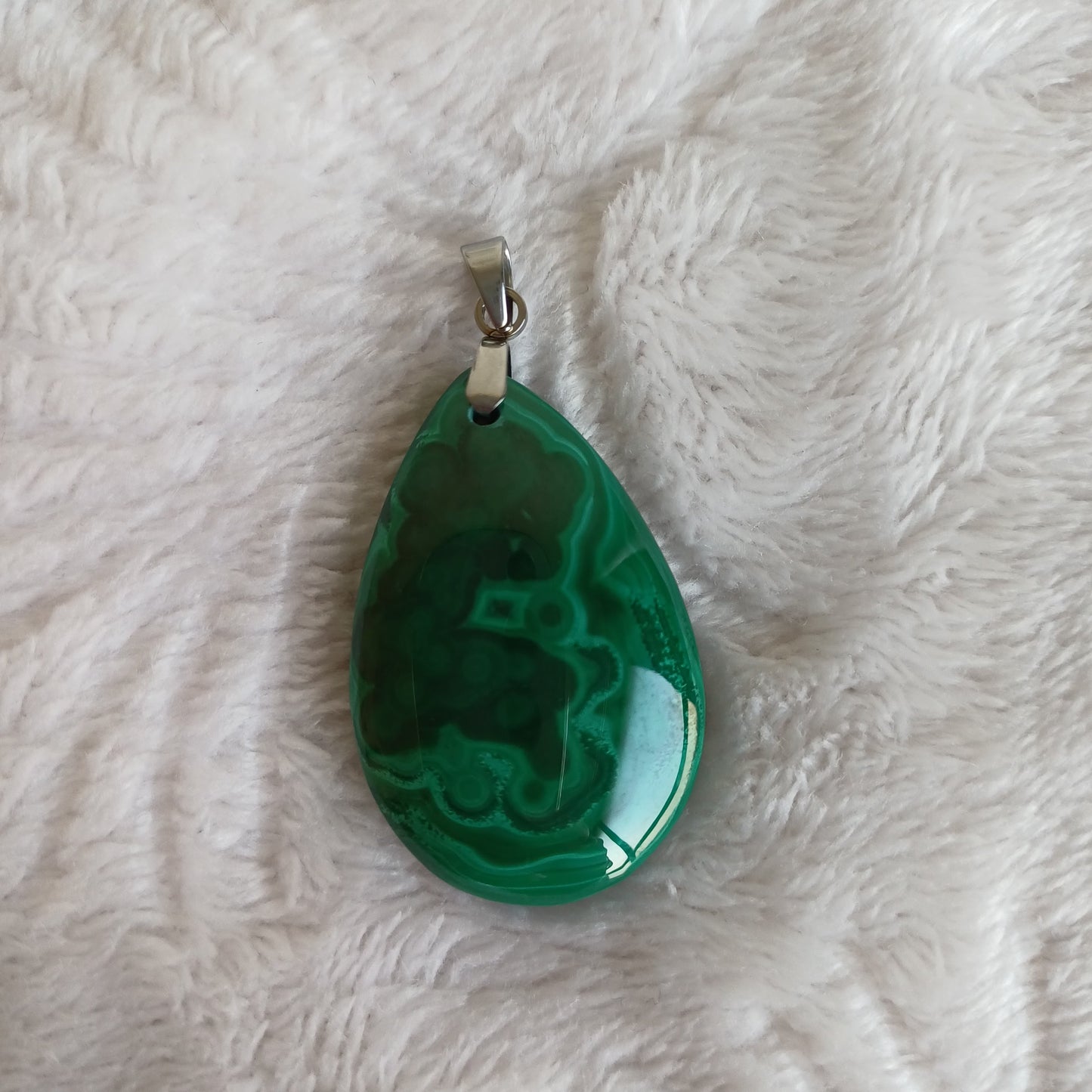 Pendentif Goutte Malachite (n°20) Perla Terra