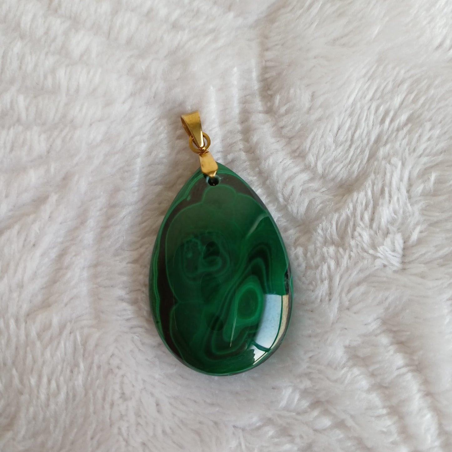 Pendentif Goutte Malachite (n°21) Perla Terra