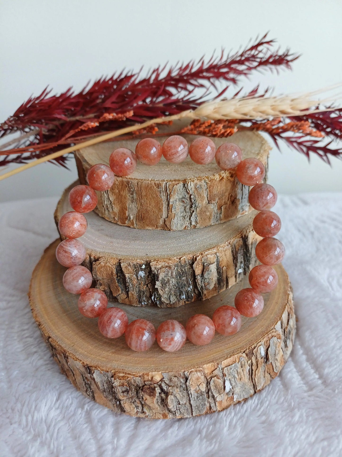 Bracelet Pierre de Soleil 8mm (A) - Perla Terra