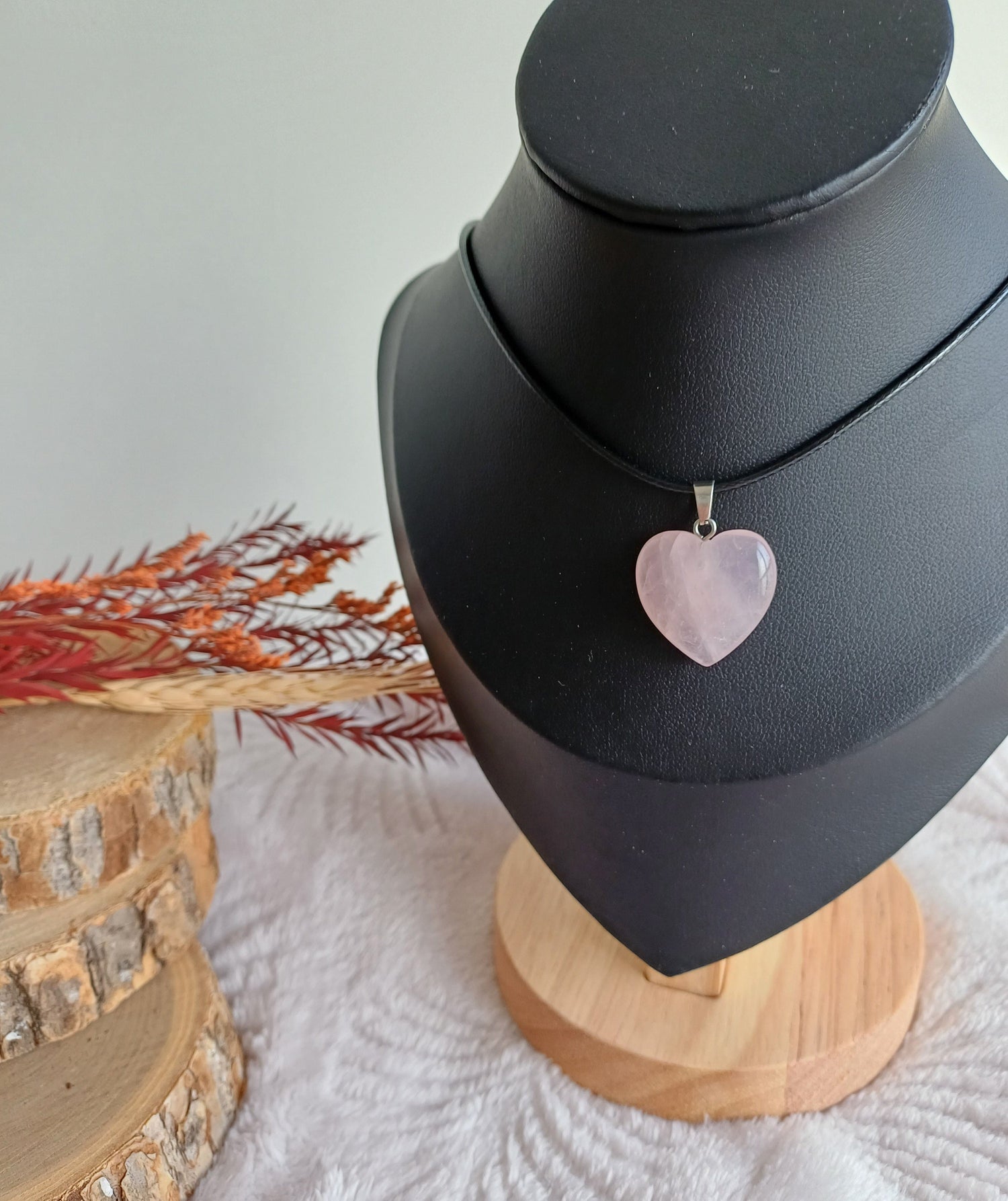 pendentif coeur pierre naturelle