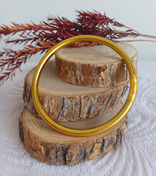 Jonc Bouddhiste Mantra Véritable - Doré