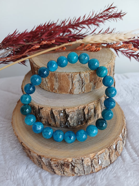 Bracelet Apatite Bleue 8mm (A+)
