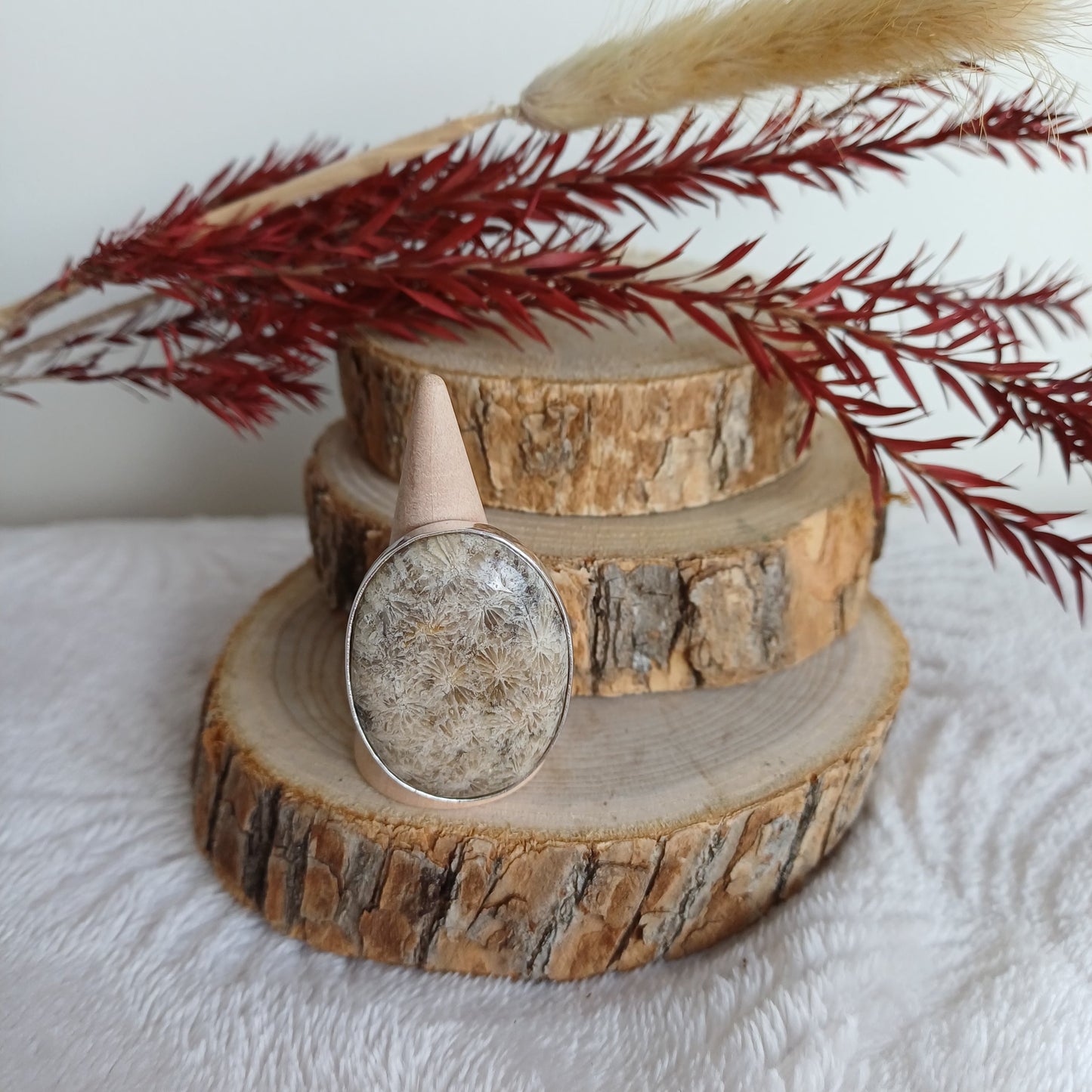 Bague Corail Fossile (n°38) Perla Terra