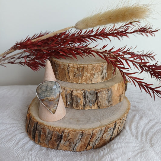 Bague Corail Fossile (n°44) Perla Terra