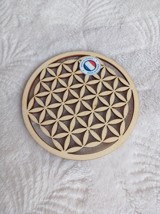 Plaque en Bois Fleur de vie