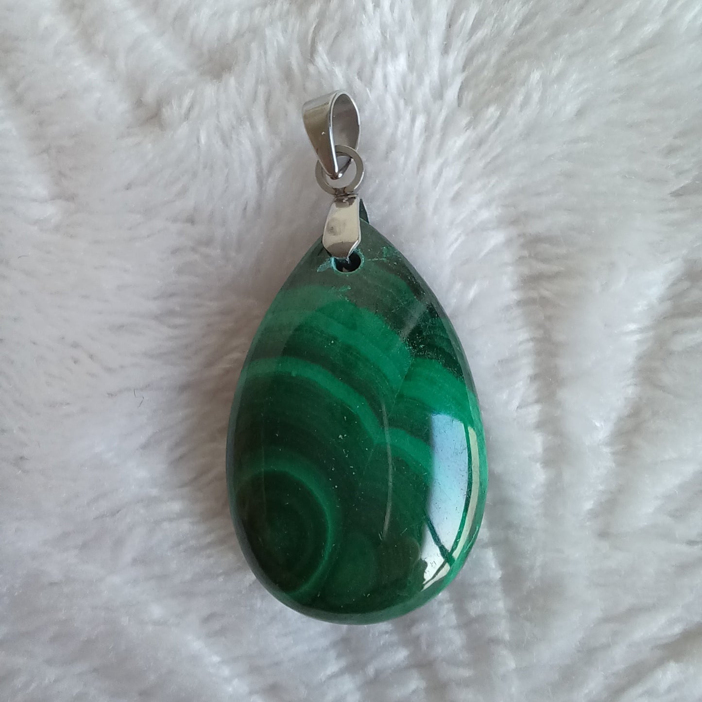 Pendentif Goutte Malachite (n°25) Perla Terra