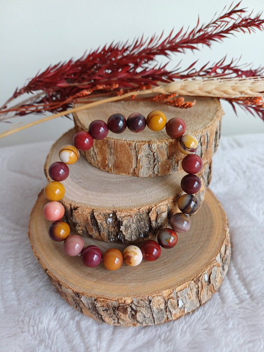 Bracelet Jaspe Mokaïte 8mm (A)