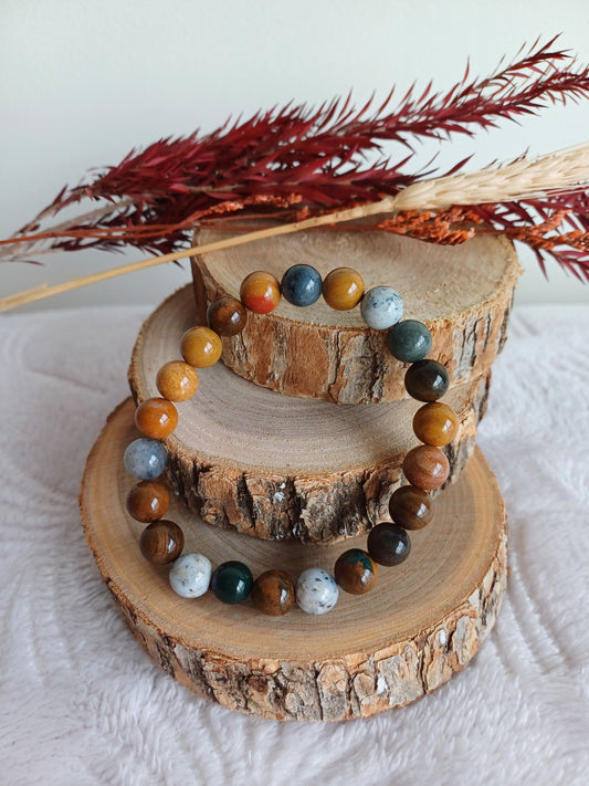 Bracelet Jaspe Océan 8mm (AA)