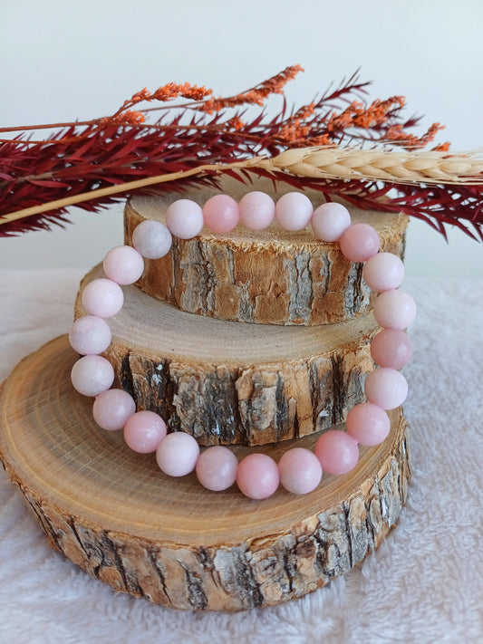 Bracelet Opale Rose 8mm (A)