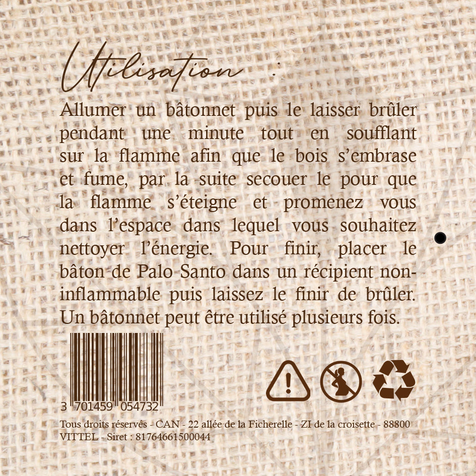 Bâton de Palo Santo Perla Terra