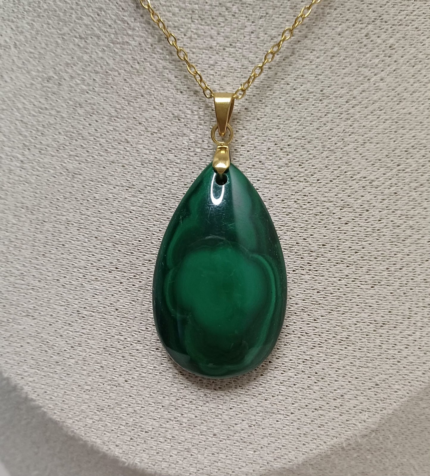 Pendentif Goutte Malachite (n°19)