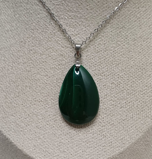 Pendentif Goutte Malachite (n°24)