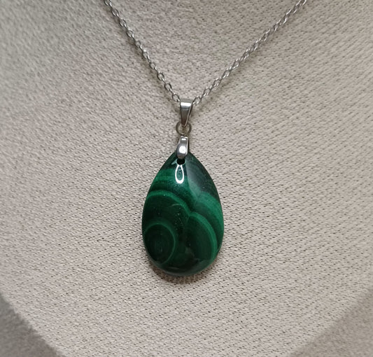 Pendentif en pierre naturelle de Malachite 