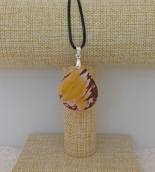 Pendentif Goutte Jaspe Mokaïte (Qualité EXTRA)