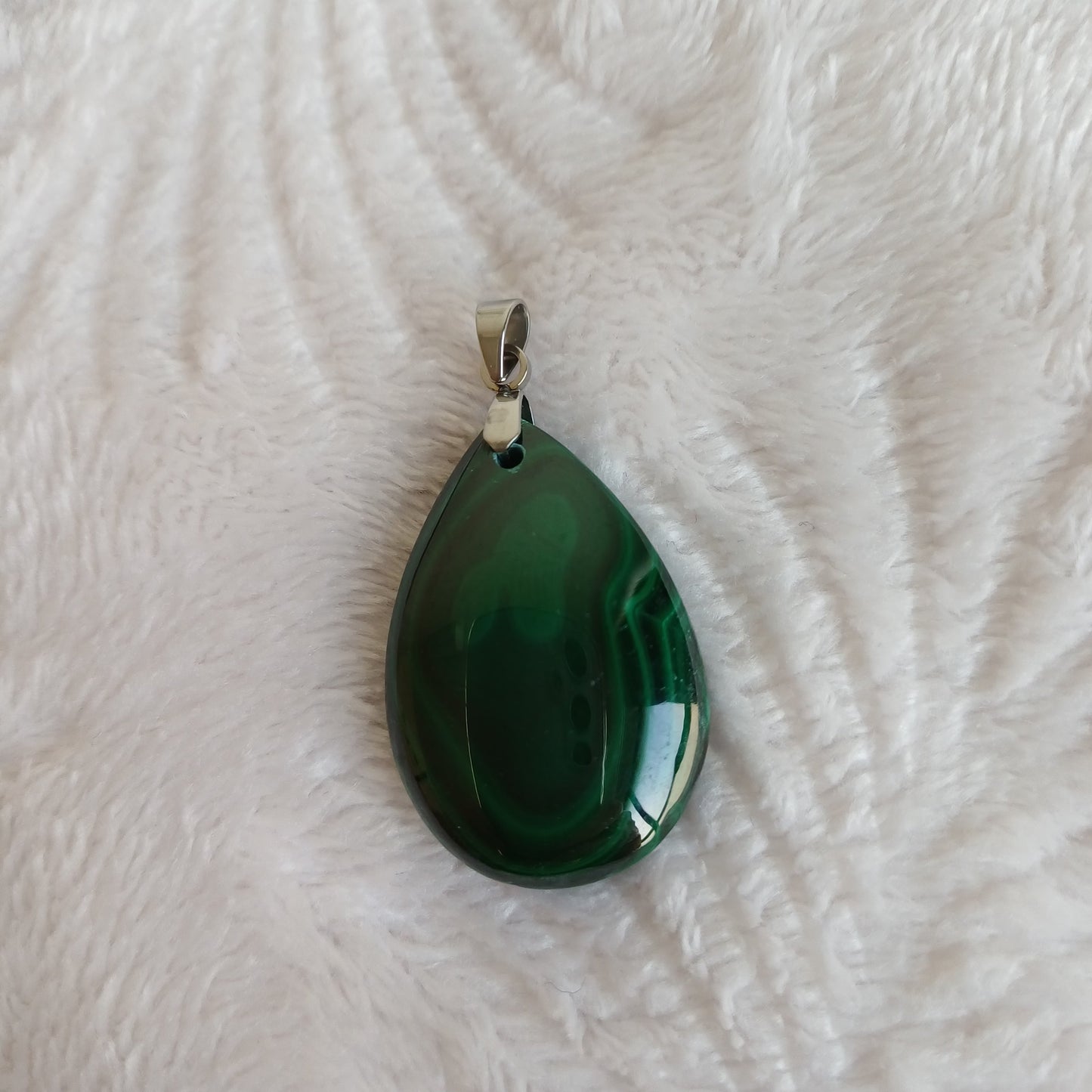 Pendentif Goutte Malachite (n°22) Perla Terra