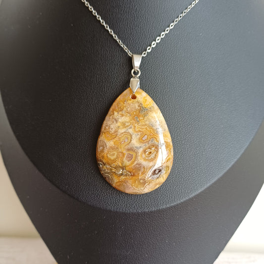 Pendentif Corail Fossile (n°27) Perla Terra