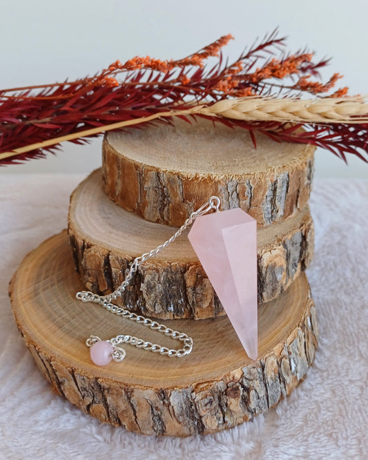 Pendule Hexagonal Quartz Rose (A)
