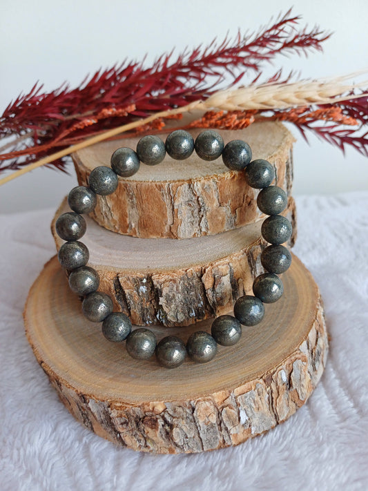 Bracelet Pyrite 8mm (A)