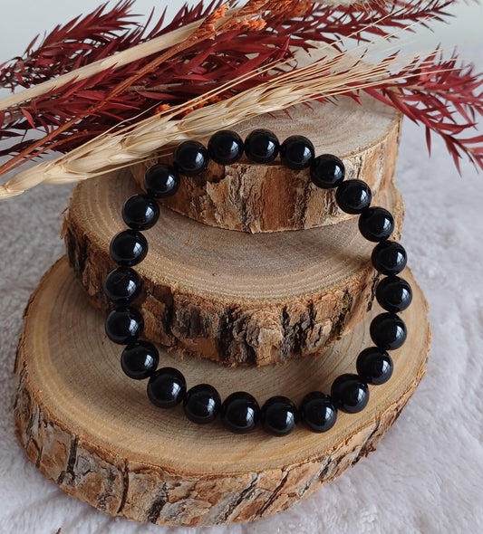 Bracelet Tourmaline Noire 8mm (A)